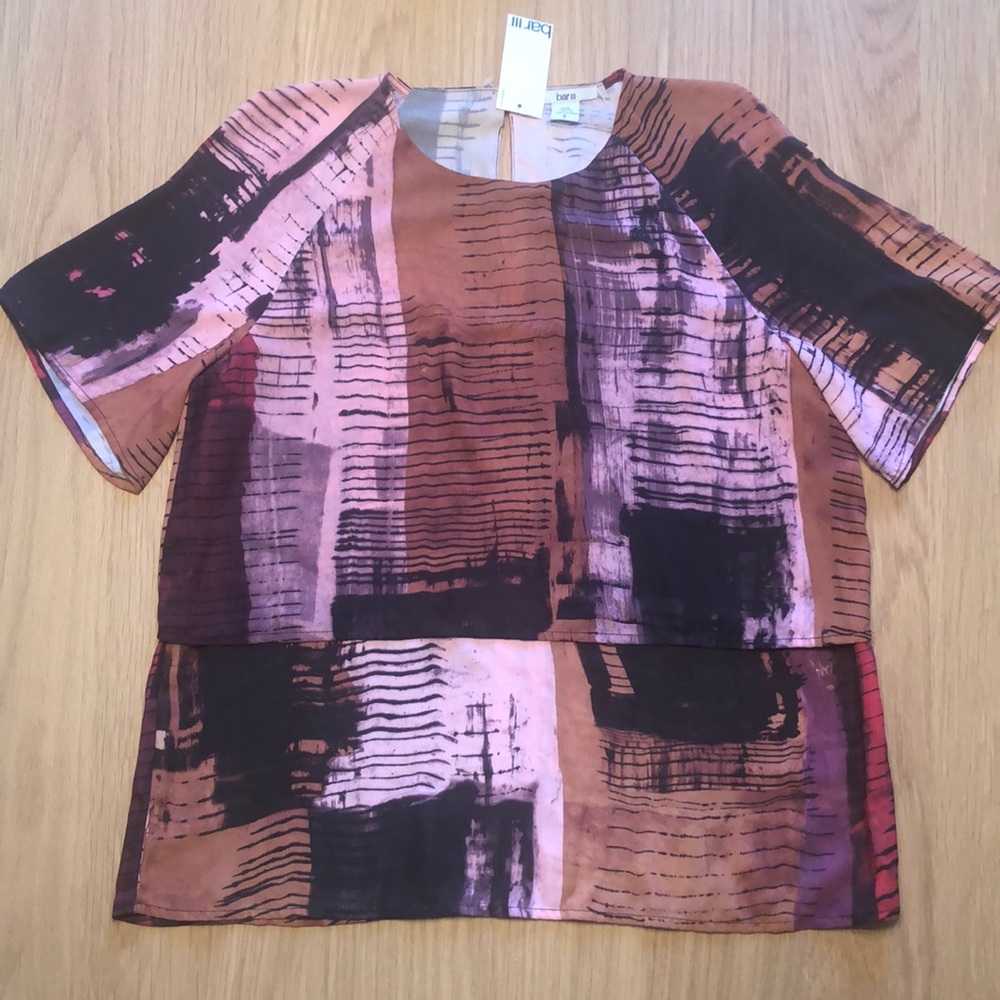 NWT bar III multicolored layered top.